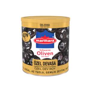 Marmara Özel Devasa Gemlik Zeytin 400g - Schwarze Oliven, mit Stein 400g