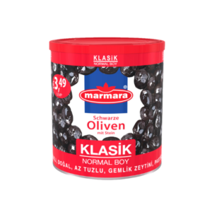 Marmara Klasik Gemlik Zeytin 400g - Schwarze Oliven, mit Stein 400g