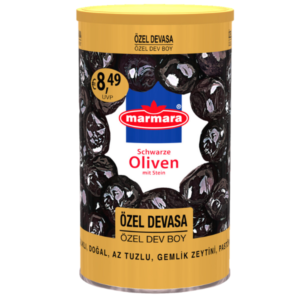 Marmara Özel Devasa Gemlik Zeytin 800g  - Schwarze Oliven, mit Stein 800g