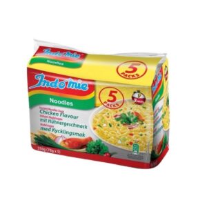 Indomie Instant Nudeln Chicken 5x70g - Tavuk aromali, hazir makarna 5x70g