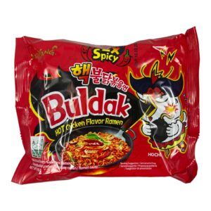 Samyang Buldak 2x Scharf Hot Chicken Ramen 140gInstant Nudelsuppe mit Huhn Geschmack