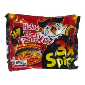 Samyang Buldak 3x Scharf Hot Chicken Ramen 140gInstant Nudelsuppe mit Huhn Geschmack