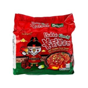 Samyang Buldak Kimchi Hot Chicken Ramen 5x140gInstant Nudelsuppe mit Huhn Geschmack
