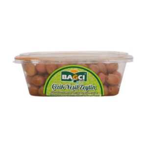 Bagci Yesil Cizik Zeytin 400g - Grüne Oliven, angeschnitten 400g