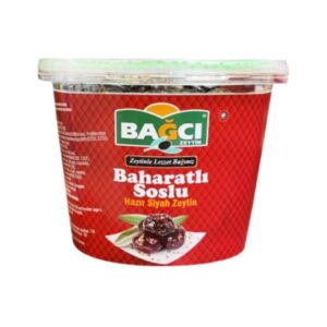Bagci Baharatli Sele Siyah Zeytin 400 g - Schwarze Oliven, mit Kräutermarinade 400 g